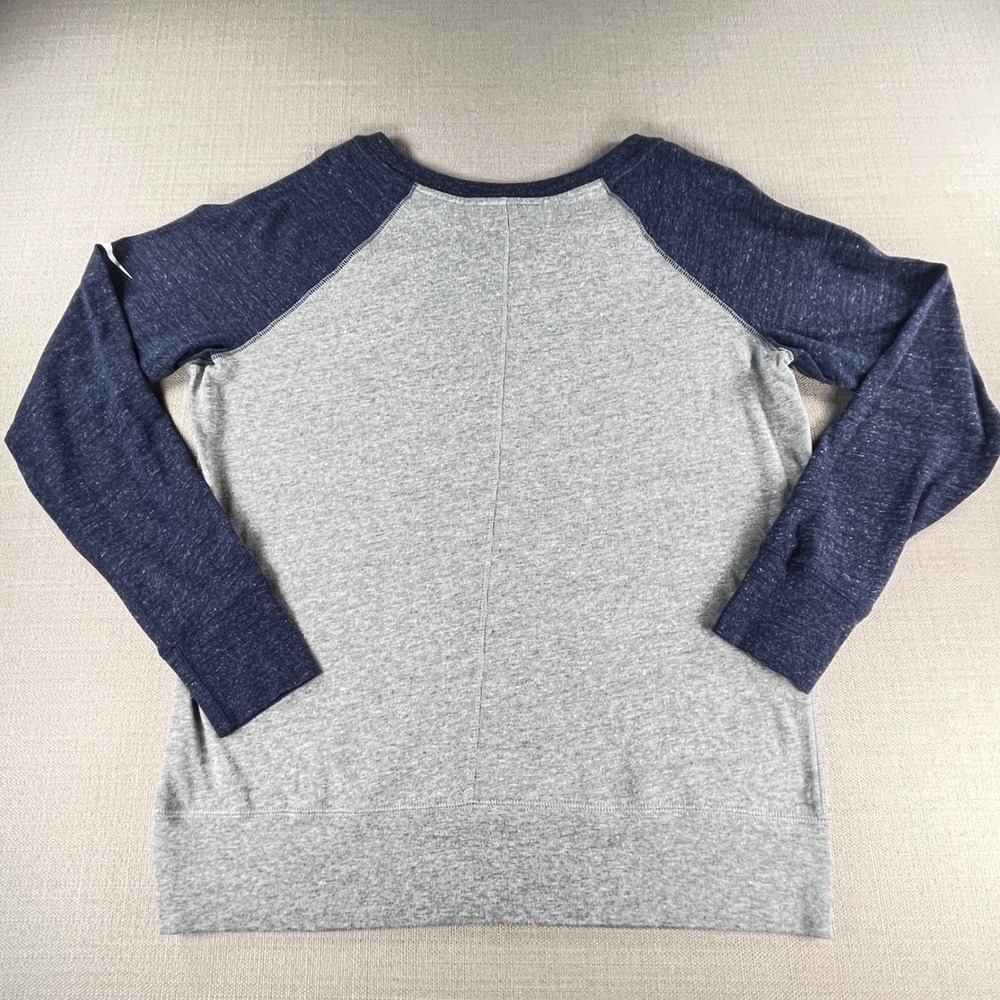Nike Dallas Cowboys Sweatshirt Womens L Gray Blue Raglan NFL Pullover 574526 - Picture 6 of 7